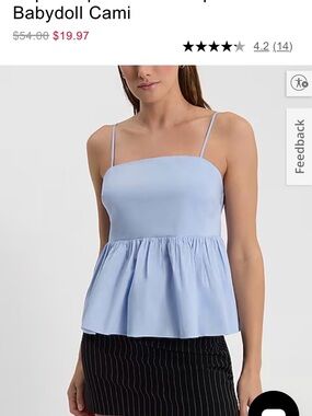 Express Light Blue Babydoll Camisole size M